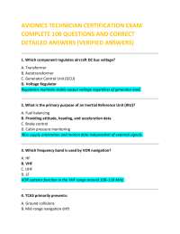 Avionics Technician Certification Exam: 100 Questions with Verified Answers