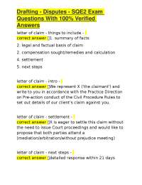 SQE2 Exam Drafting and Disputes: Key Questions and Verified Answers