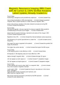 MRI Exam Questions and Answers: Comprehensive Study Guide