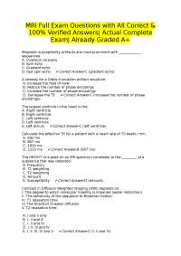 MRI Full Exam Questions and Answers: Complete Study Guide