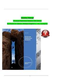 Financial Reporting: Questions and Answers