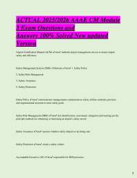 AAAE CM Module Exam Questions and Answers 2025/2026