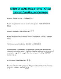 SHRM CP Exam: Key Terms and Definitions