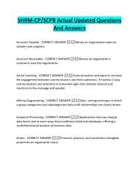 SHRM-CP/SCPB Exam Prep: Updated Questions and Answers