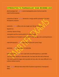 Pharmacology Exam Review: Key Concepts and Definitions