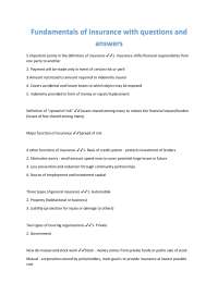 Insurance Fundamentals: Key Concepts, Questions, and Answers