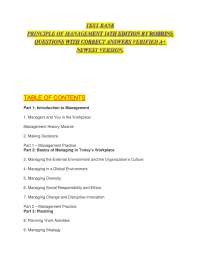 Management Fundamentals: Multiple Choice Questions and Answers