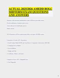 AMEDD BOLC Midterm Exam Questions and Answers 2025/2026