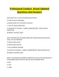 U.S. Navy Uniform Regulations and Fraternization Policies: Questions and Answers