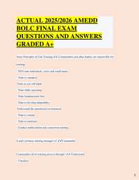 AMEDD BOLC Final Exam Q&A: Army Principles of Unit Training
