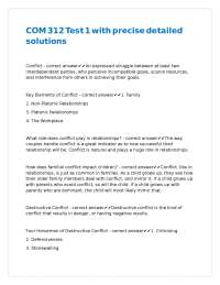 Conflict Resolution: Key Concepts and Strategies