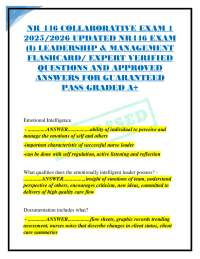 Leadership and Management Exam Questions and Answers