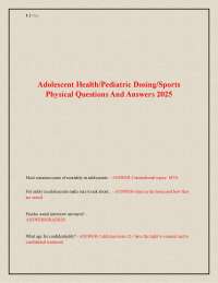 Adolescent Health and Pediatric Dosing: Q&A for Sports Physicals