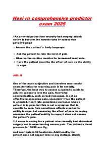 Comprehensive Nursing Exam Review: Questions and Answers