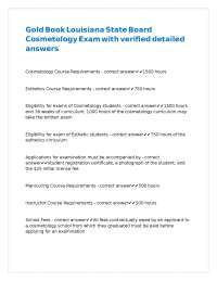 Louisiana Cosmetology Exam Questions and Answers