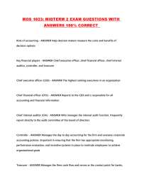 Accounting Midterm Exam Questions and Answers
