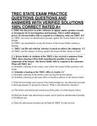 TREC State Exam Practice Questions and Answers