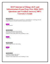 IoT and Infrastructure Exam Prep: Questions and Answers (2026/2027)