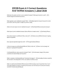 EEOB Exam 4: Carrier Mediated Transport Questions and Answers