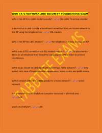 Network and Security Foundations Exam Q&A