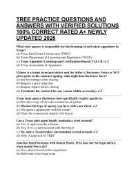Real Estate Licensing Exam Practice Questions and Answers