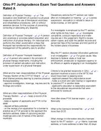 Ohio Physical Therapy Jurisprudence Exam: Q&A for License Preparation
