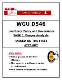 WGU D546 Task 1 – Healthcare Policy & Governance Merger Analysis (2025)