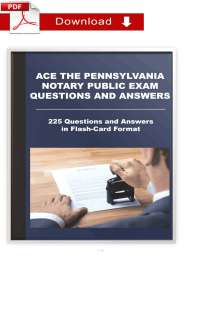Notary Public Exam Study Guide: Practice Questions and Answers