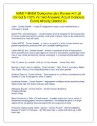 AAMI FHM&M Comprehensive Exam Review: Verified Answers