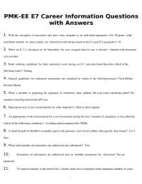 PMK-EE E7 Career Information Questions with Answers