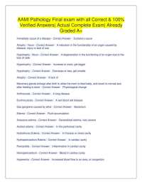 Pathology Final Exam Questions and Answers