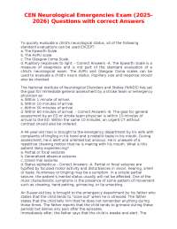 Neurological Emergencies Exam Questions and Answers (2025-2026)