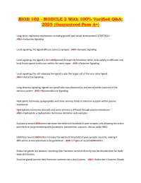BIOD 102 Module 2: Endocrine and Neuroendocrine Signaling Q&A