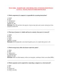 Hardware and Operating Systems Essentials Exam Questions