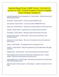 Anatomy and Physiology Exam Questions with Verified Answers