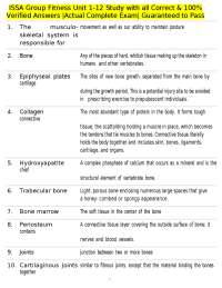 ISSA Group Fitness Exam Study Guide: Units 1-12