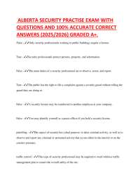 Alberta Security Practice Exam: Questions and Answers (2025/2026)