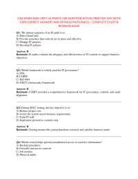 CISA Exam Practice Test 2026-2027: 100 Questions with Answers and Rationales