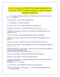 Intro to Chemistry AAMI Final Study Guide: Questions and Answers