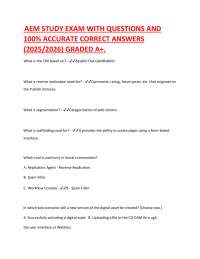 AEM Exam Questions and Answers (2025/2026)