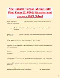 Abeka Health Final Exam 2025/2026: Questions and Answers