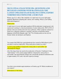 NR 511 Final Exam Prep: Actual Questions & Expert Verified Answers | Latest 2025\2026
