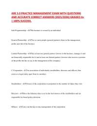 ARE 5.0 PRACTICE MANAGEMENT EXAM WITH QUESTIONS AND ACCURATE CORRECT ANSWERS (2025/2026) G