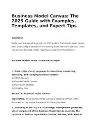 Business Model Canvas: The 2025 Guide with Examples, Templates, and Expert Tips