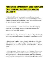 PEREGRINE EXAM SCRIPT 2026 COMPLETE QUESTIONS WITH CORRECT ANSWERS GRADED A+
