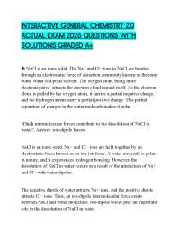 INTERACTIVE GENERAL CHEMISTRY 2.0 ACTUAL EXAM 2026 QUESTIONS WITH SOLUTIONS GRADED A+