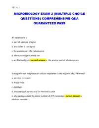 MICROBIOLOGY EXAM 2 (MULTIPLE CHOICE QUESTIONS) COMPREHENSIVE Q&A 2025\2026