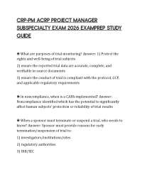 CRP-PM ACRP PROJECT MANAGER SUBSPECIALTY EXAM 2026 EXAMPREP STUDY GUIDE