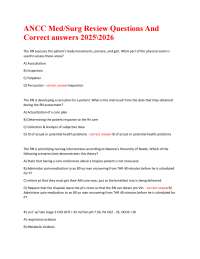 ANCC Med-Surg Certification Review 2025 | Medical-Surgical Nursing Questions & Answers | R