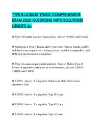 TYPE B LICENSE TFM02 COMPREHENSIVE EXAM 2026 QUESTIONS WITH SOLUTIONS GRADED A+